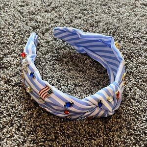Women’s Blue Striped patriotic headband